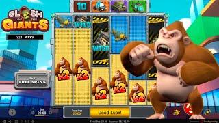 BASE GAME MEGA WIN IN CLASH OF THE GIANTS SLOT | Spadegaming