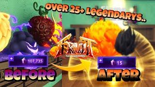 Spending Over 100K+ GEMS To Get FlameV2/Ash Fruit (25+ Legendary Fruits In Fruit Battlegrounds