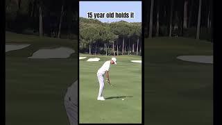 15 year old amateur golfing holds it. #golf #golfswing #draw #scratchgolf #progolfer