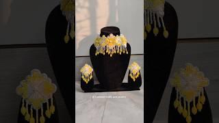 Haldi jewellery set | Necklace making | handmade necklace #diy #handmade #jewellery #jewelry #haldi