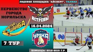 ЗОЛОТАЯ ШАЙБА. 7 ТУР. УМКА (ТАЛНАХ) VS ЯСТРЕБЫ (ДУДИНКА) // 16 АПРЕЛЯ 2024 // ТАЛНАХ // ХОККЕЙ