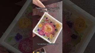 The most colorful wedding flowers I’ve worked with, casting flowers in resin to preserve them as art