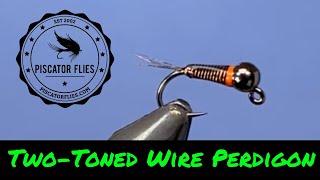 Tying a 2-Tone Wired Perdigon Fly pattern For Trout and Panfish - Piscator Flies