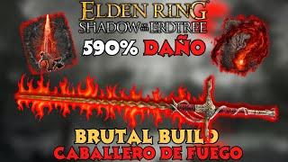 Elden Ring Espadon del Caballero de Fuego - Como Hacer la Build de Fuego MAS BRUTAL después del DLC