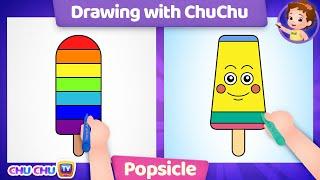 How to Draw a Popsicle? Ice Cream Drawing with ChuChu - ChuChuTV Drawing for Kids Easy Step by Step