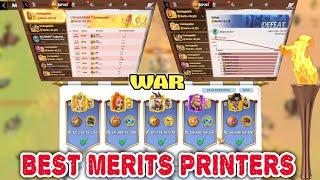 call of dragons - my best war marches & how I print merits