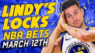 NBA Picks for EVERY Game Wednesday 3/12 | Best NBA Bets & Predictions | Lindy's Leans Likes & Locks