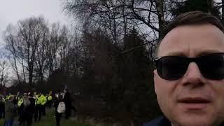 Counter demonstrations outside the Erskine Bridge hotel