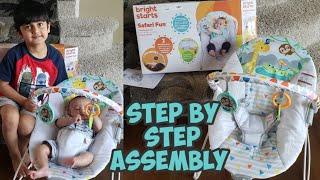 How to Assemble Bright Stars Safari Fun Baby Bouncer from Walmart!