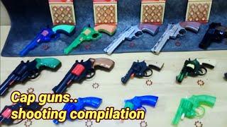 Shooting compilation of toy cap guns