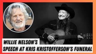 At 91, Willie Nelson’s Speech At Kris Kristofferson's Funeral