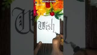 WISHO Name Calligraphy #art #artist #artwork #artkopoint #calligraphy #shezi