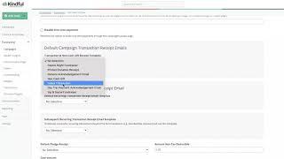 Kindful CRM - Set up automatic email template for Kindful giving receipt