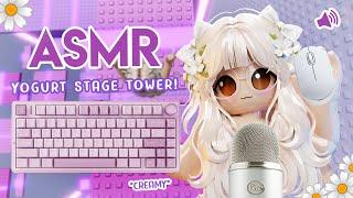 Roblox ASMR  Yogurt Stage Tower! but it's *Creamy/Thocky* Keyboard ASMR