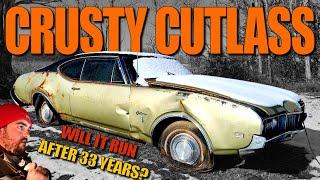 CRUSTY Cutlass - Will it Run and Drive After 33 Years? Rustiest Oldsmobile!