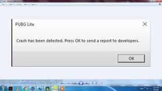Fix crash has been detected PUBG LITE PC