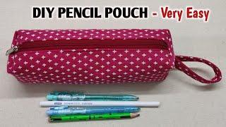 VERY EASY - PENCIL POUCH MAKING AT HOME / How to make pencil case / pencil box #stationery, #pouch,