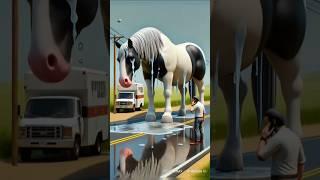 "Emergency Rescue of a Horse with a Swollen Belly | Intense Medical Drama" #horseblood #animals #ai