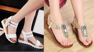 Latest Beautiful Ladies Flat Sandals Collection | Indian Fashion World