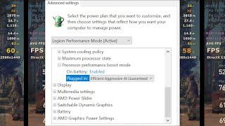 Processor Performance Boost Modes Side by Side Test -Legion 5 Pro