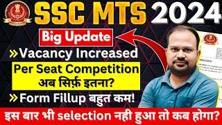 SSC MTS 2024 | big update | vacancy increased | per seat competition बहुत कम | total form fillup?