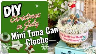 Mini Tuna Can Ornament Cloche ~ Christmas in July DIY