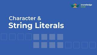 Character & String Literals | ICSE Computer Applications | Java & BlueJ