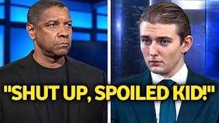 Baron Trump Tries To Humiliate Denzel Washington – His Response Left Him Silent on Live TV!