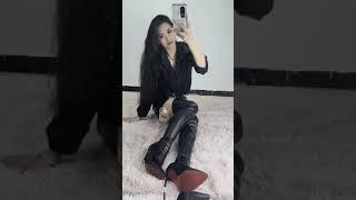 Thigh High #Boots  #leather Black #highheels 