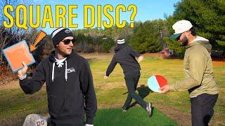 THROWING THE WEIRDEST DISCS WE'VE EVER SEEN!!?