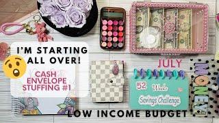 STARTING MY WHOLE BUDGET JOURNEY OVER  | CASH ENVELOPES STUFFING | SAVINGS | LOW INCOME | 2023