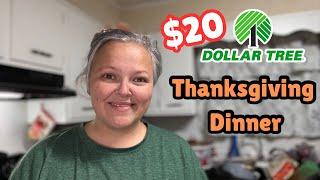 $20 Thanksgiving Dinner Budget At The Dollar Tree Feeds At Least 8 People || Budget Friendly Meals