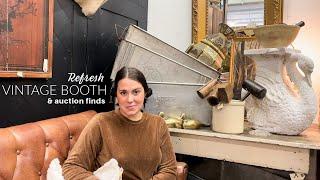 FIRST Vintage Booth REFRESH of 2022 & Antique Auction Hauls