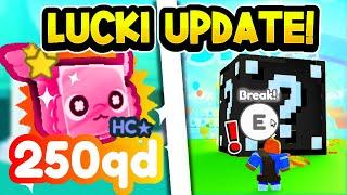 The LUCKI BLOCK UPDATE IS AMAZING! | AUTO ENCHANT, TRADING BOOTHS + LUCKI EGG! (Roblox)