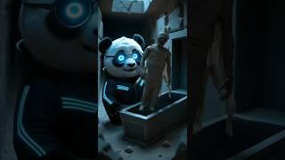  Panda vs Mummy in an Ancient Pyramid! ️ #ai #panda #mummy #animation
