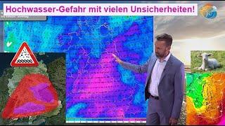 Weiter Hochwassergefahr mit vielen Unsicherheiten. Wetter- & Regenvorhersage 29.05.-02.06.2024.