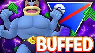 MY NEW FAVOURITE POKEMON! *BUFFED* SHADOW MACHAMP CHOPS THE GREAT LEAGUE META | GO BATTLE LEAGUE