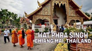 [4K] Chiang Mai Temple Tour - Wat Phra Singh - Thailand