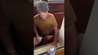 How we prep to add new non-skid #boatdiy #sailors #cruisingonabudget