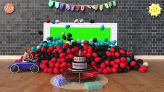 Amazing Birthday Celebration With 1500 Balloons | Full-HD Green Screen