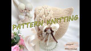 Knitted baby hat, Knitted baby clothes, Crochet pattern, Knitting pattern | Designer Elena Mitchell