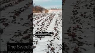 Swedish  CV90 Somewhere on the Front Lines in Ukraine. Sweden IFV in the Ukrainian Winter War