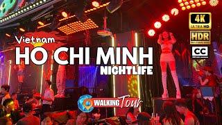 Nightlife in Ho Chi Minh City (Saigon) [Vietnam ] 4K 60fps HDR Night Walk Tour