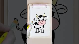 cow drawing tutorial #animals #drawing #cow #easydrawing #howtodraw