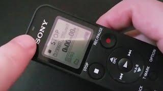 Sony ICD PX370 voice recorder walkthrough