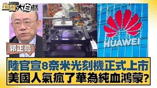 陸官宣8奈米光刻機正式上市 美國人氣瘋了華為純血鴻蒙？ 新聞大白話 20240916