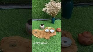 Khay trà gỗ nu nghiến liền tấm. Giá 1tr500k. LH: 0983432462