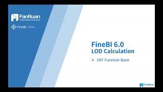 FineBI DEF Functions Demystified