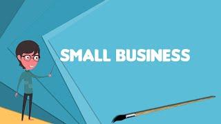 What is Small business? Explain Small business, Define Small business, Meaning of Small business