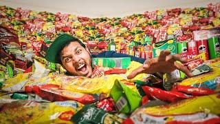 Filled My Kitchen with 50000 Snacks 